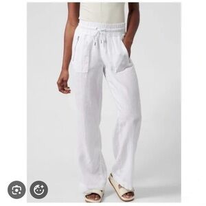 Athleta Cabo white linen pants - size 6